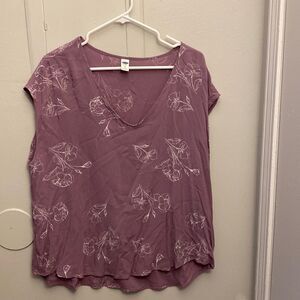 Old navy purple v neck blouse
